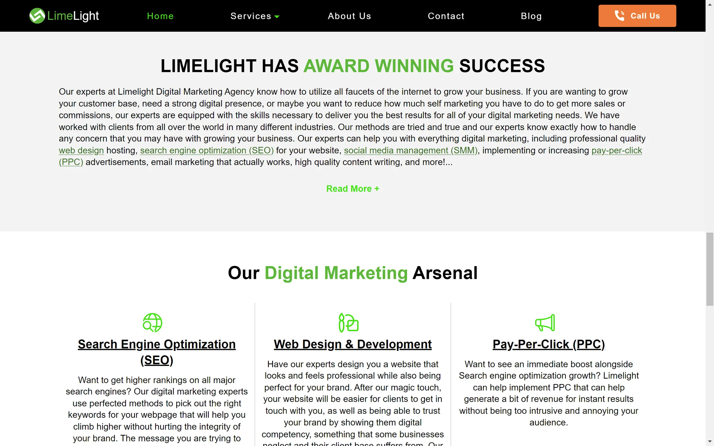 Limelight Digital Agency screenshot 2