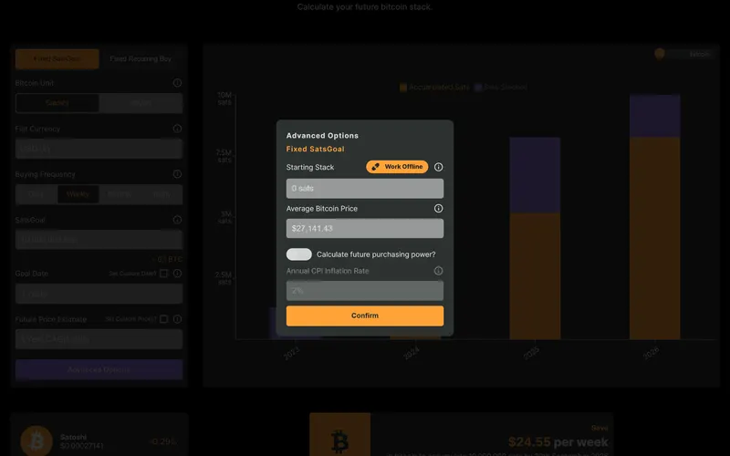 SatsGoal screenshot