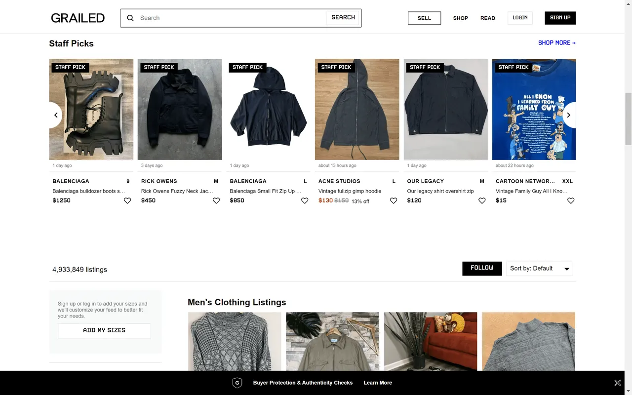 Grailed screenshot 8